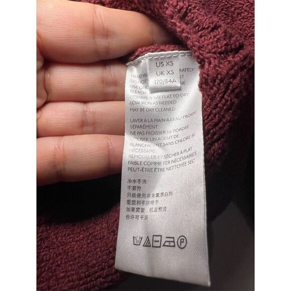Free People Harper Knit Cardigan Sweater XS Maroon Long Sleeve Casual - Picture 11 of 12